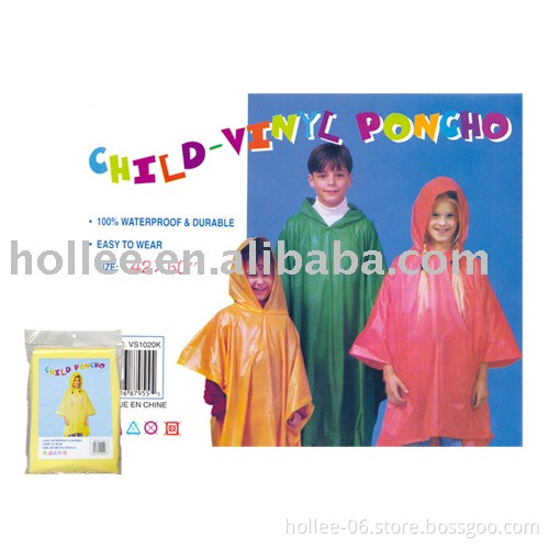 kids rain poncho